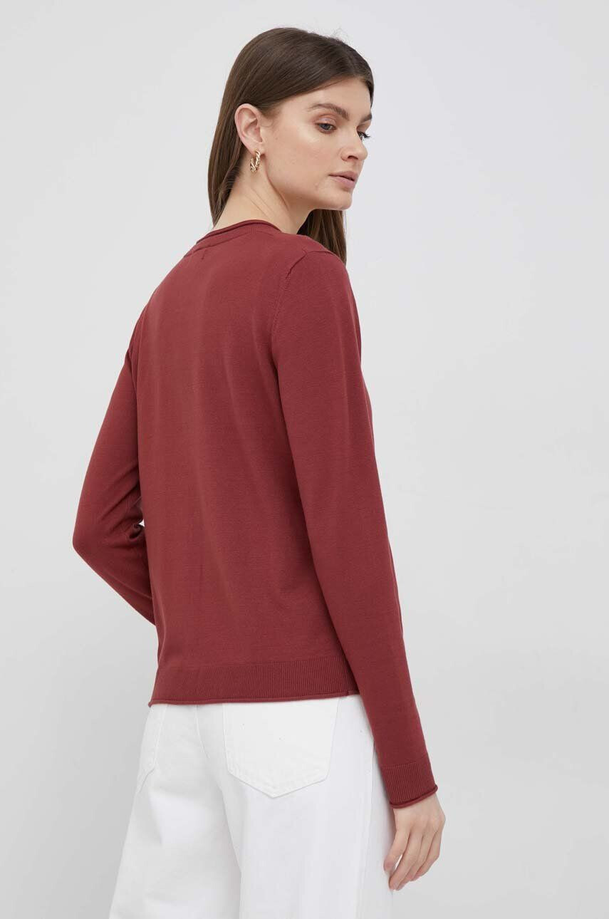 Sisley cardigan femei culoarea bordo light - Pled.ro