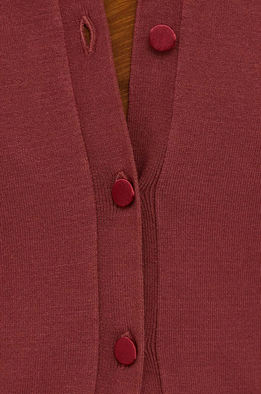 Sisley cardigan femei culoarea bordo light - Pled.ro