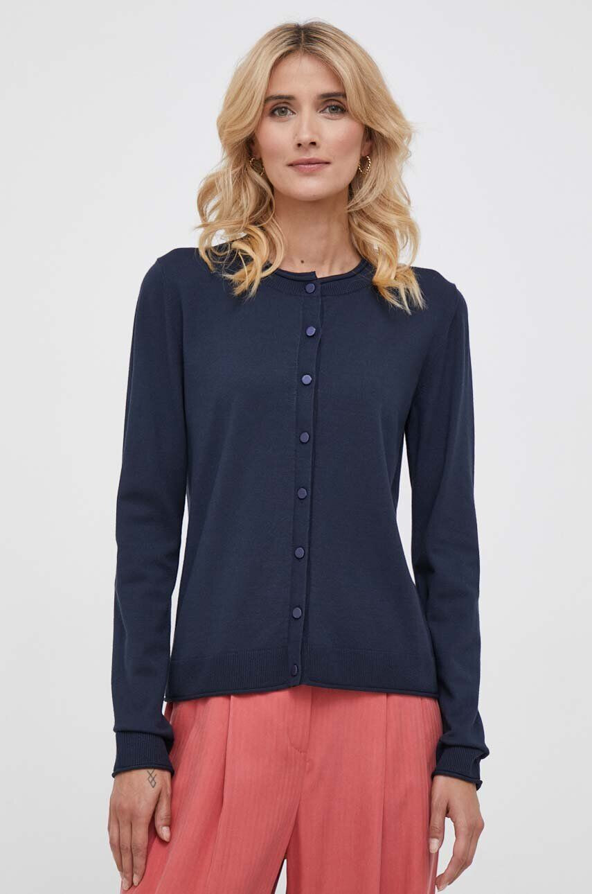 Sisley cardigan femei culoarea albastru marin light - Pled.ro