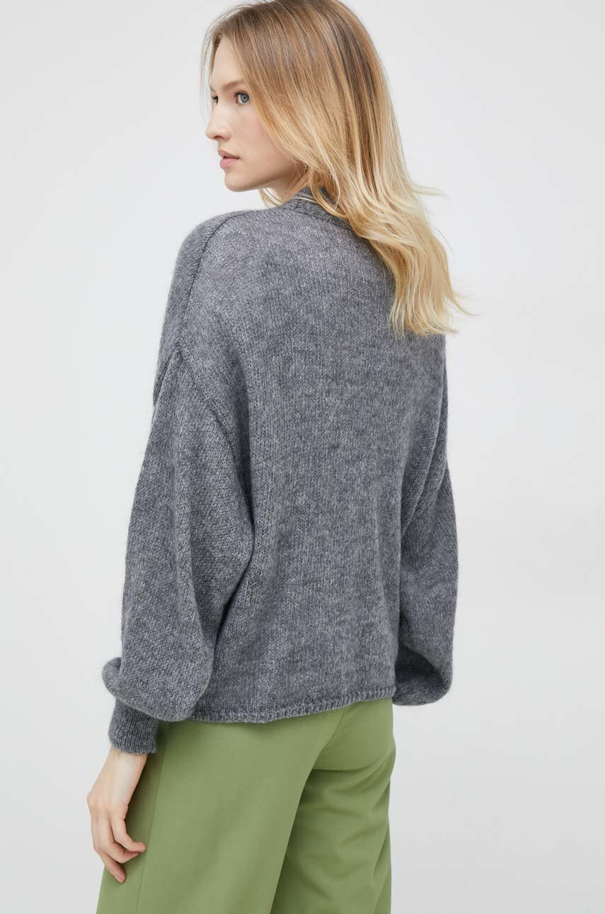 Sisley cardigan din amestec de lana femei culoarea gri light - Pled.ro