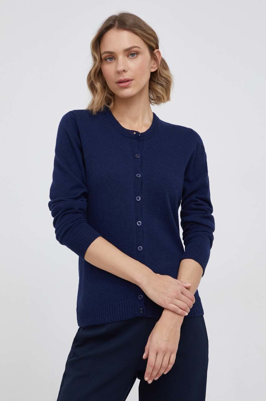 Sisley Cardigan din amestec de lână femei culoarea albastru marin light - Pled.ro