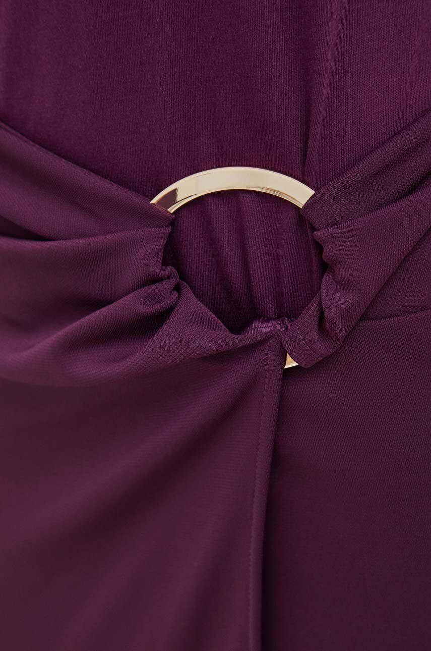 Sisley fusta culoarea violet midi drept - Pled.ro