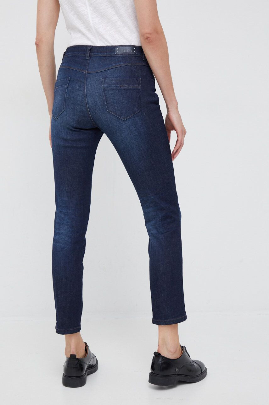 Sisley jeansi femei high waist - Pled.ro