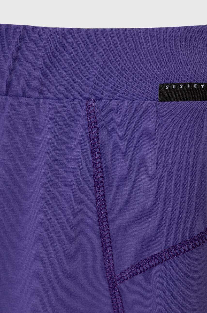 Sisley leggins copii culoarea violet neted - Pled.ro