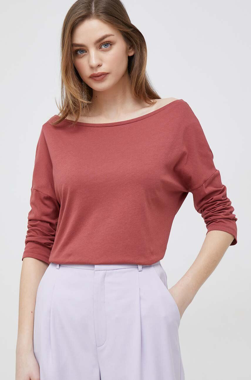 Sisley longsleeve femei culoarea bordo - Pled.ro