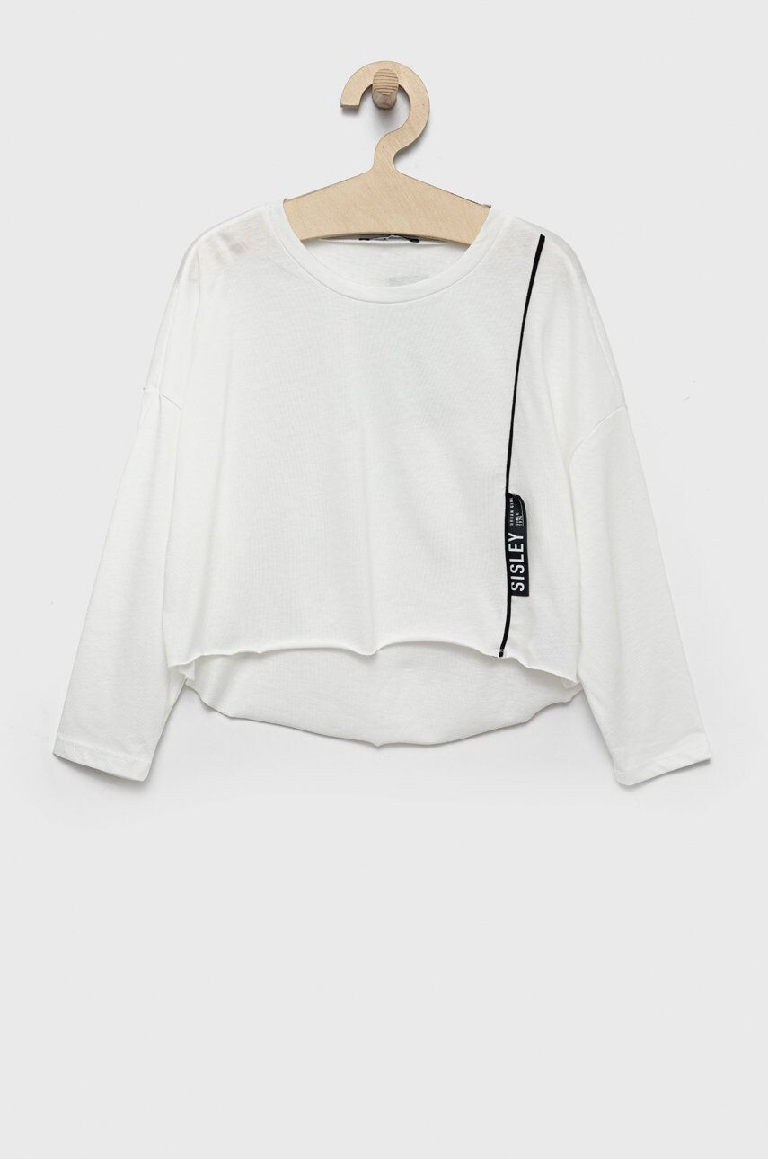 Sisley longsleeve din bumbac pentru copii - Pled.ro