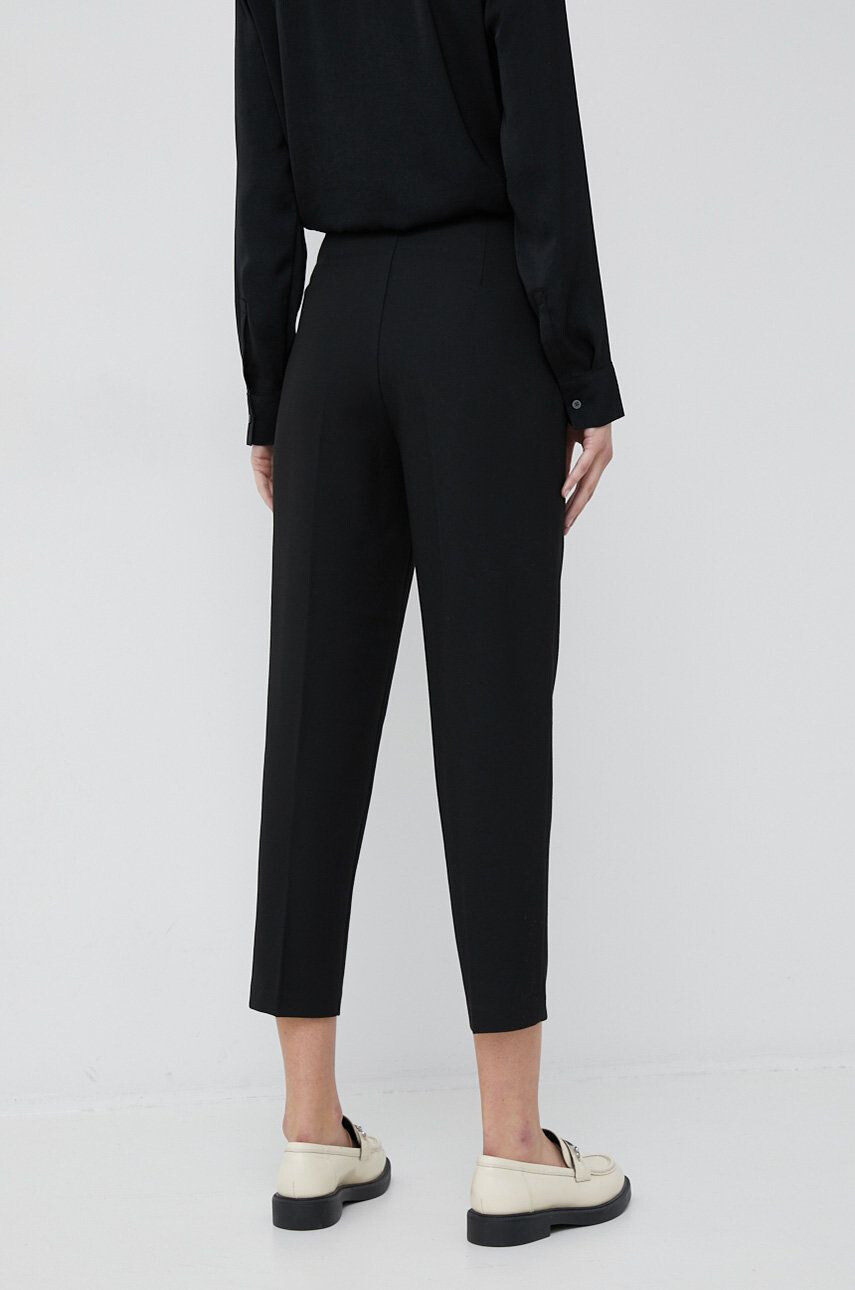 Sisley pantaloni femei culoarea negru mulata high waist - Pled.ro