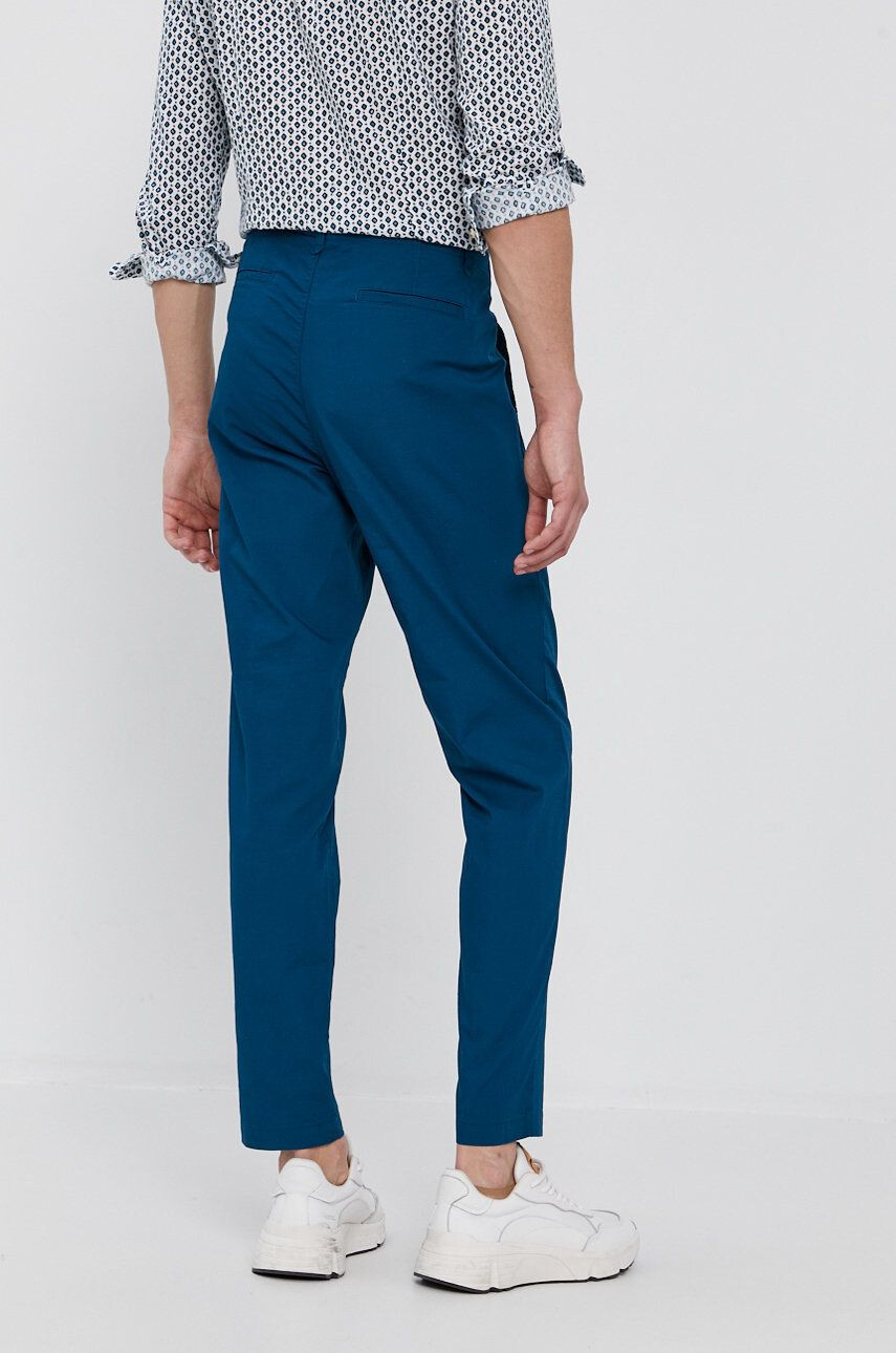 Sisley pantaloni femei culoarea bej drept high waist - Pled.ro