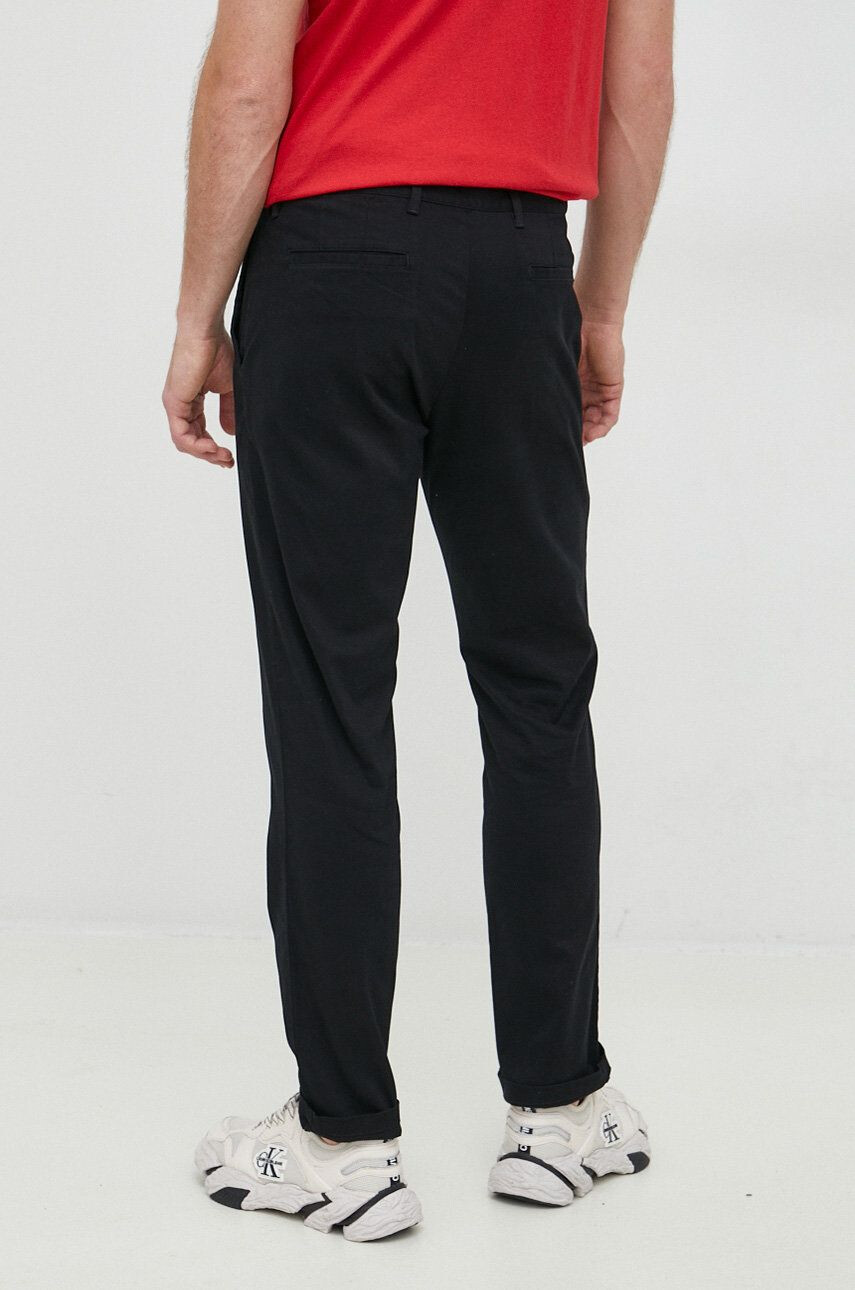 Sisley pantaloni barbati culoarea negru mulata - Pled.ro