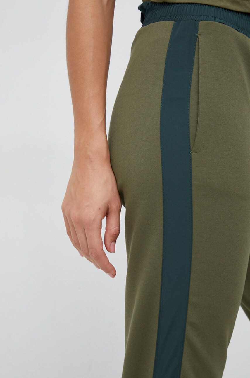 Sisley pantaloni femei culoarea verde drept high waist - Pled.ro