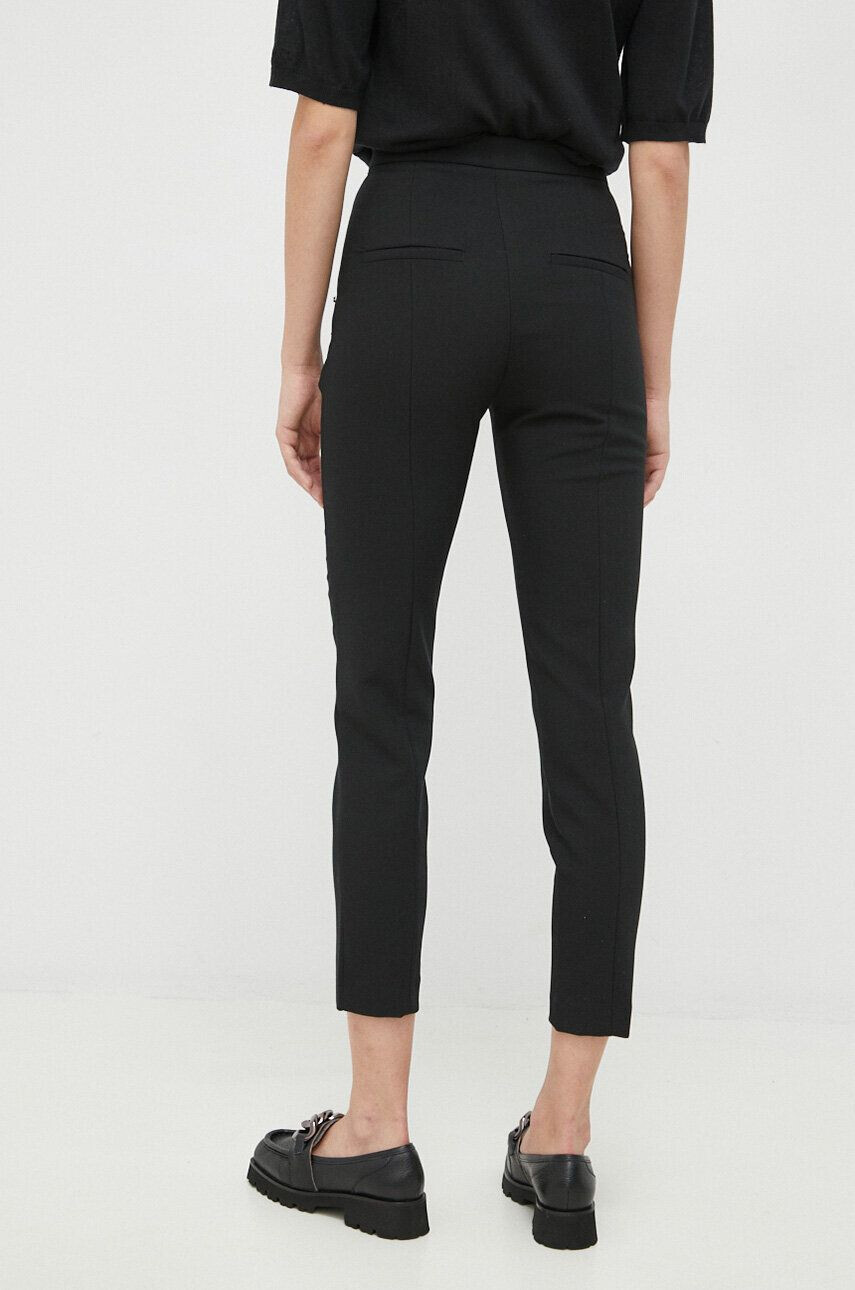 Sisley pantaloni femei culoarea negru drept high waist - Pled.ro