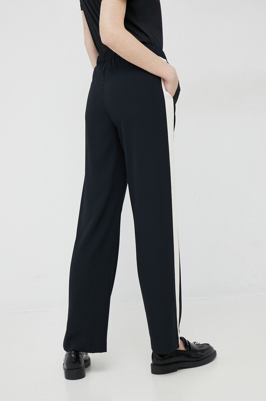 Sisley pantaloni femei culoarea negru drept high waist - Pled.ro