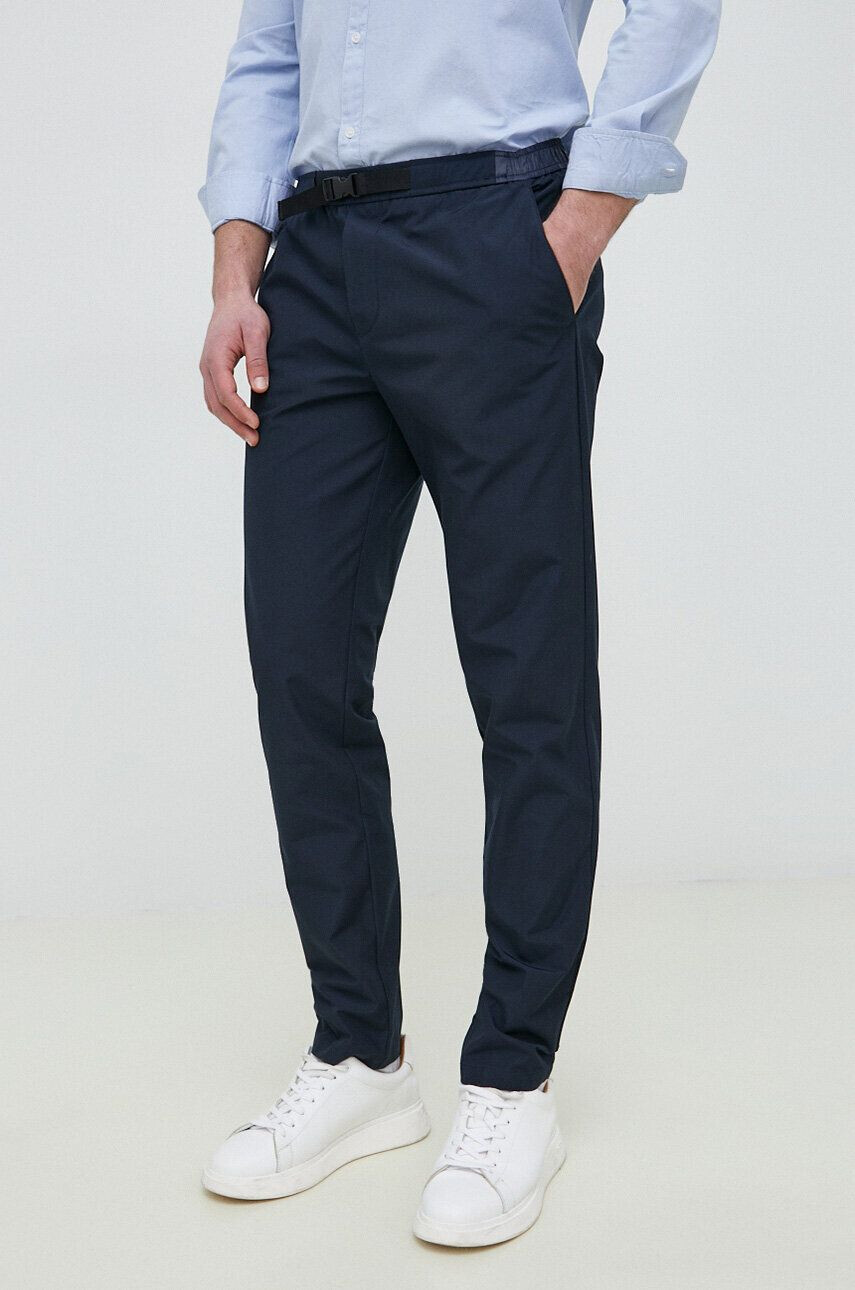 Sisley pantaloni barbati culoarea albastru marin drept - Pled.ro