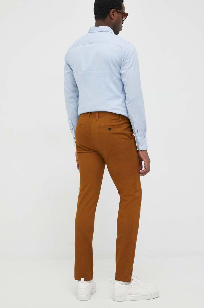 Sisley pantaloni barbati culoarea maro mulata - Pled.ro