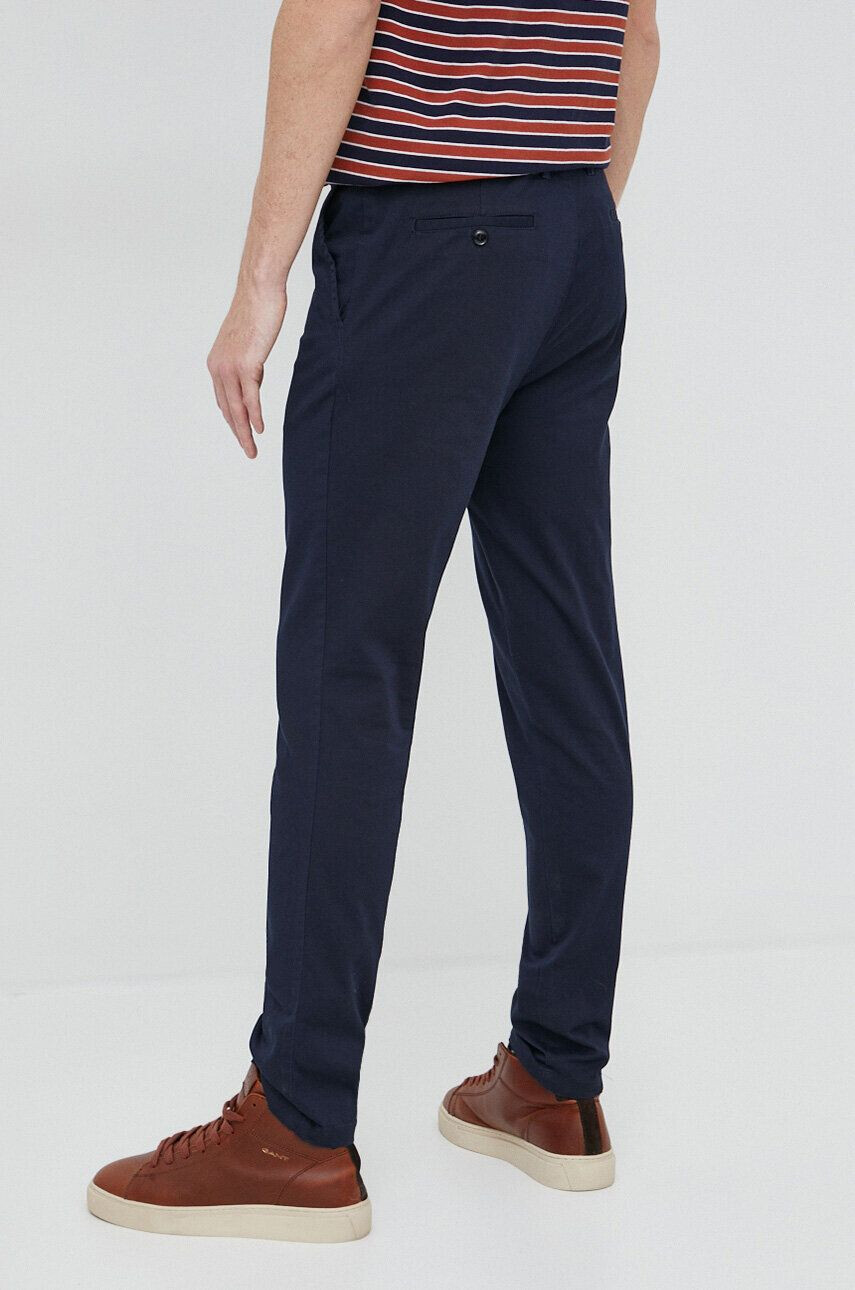 Sisley pantaloni barbati culoarea albastru marin cu fason chinos - Pled.ro