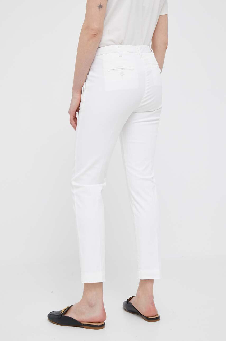 Sisley pantaloni femei culoarea bej mulata high waist - Pled.ro