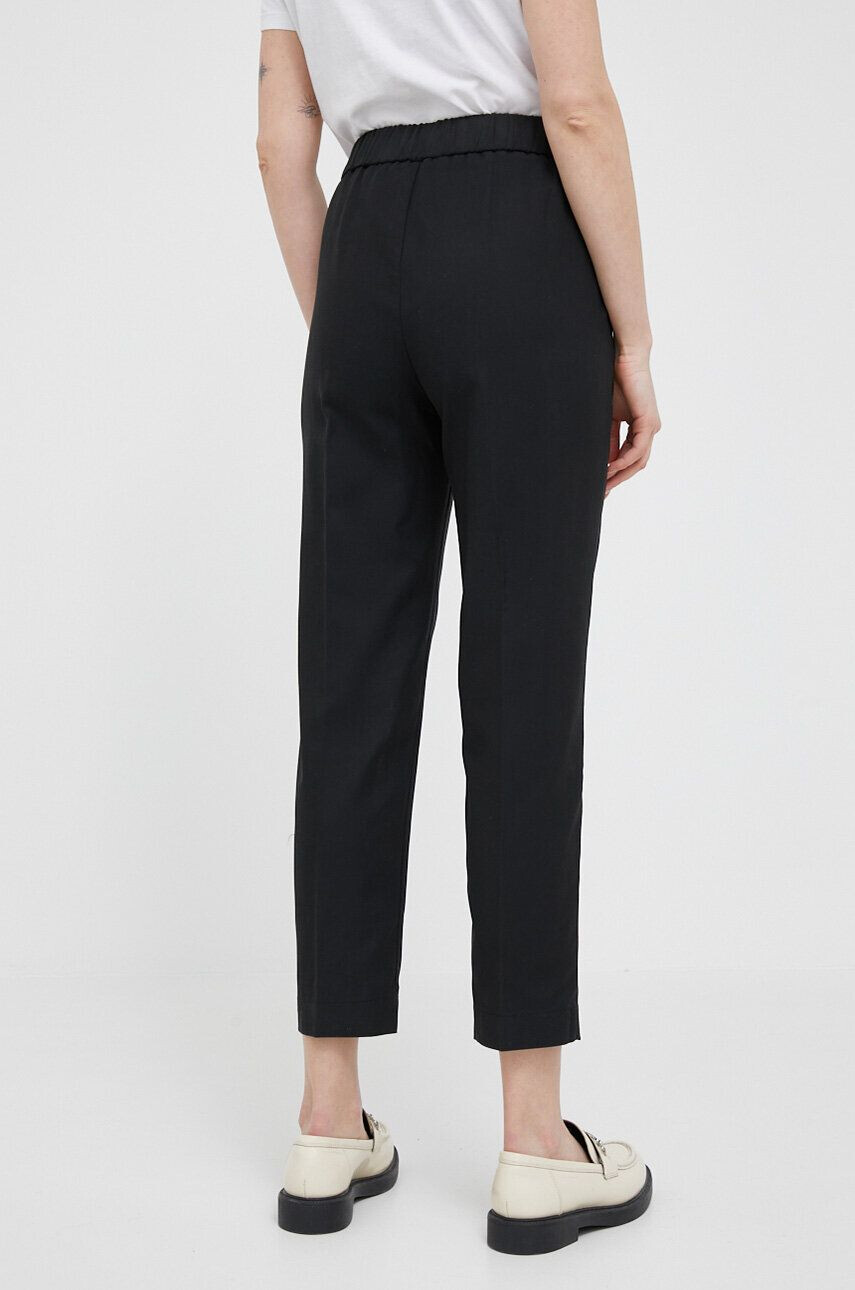 Sisley pantaloni femei culoarea bej mulata high waist - Pled.ro