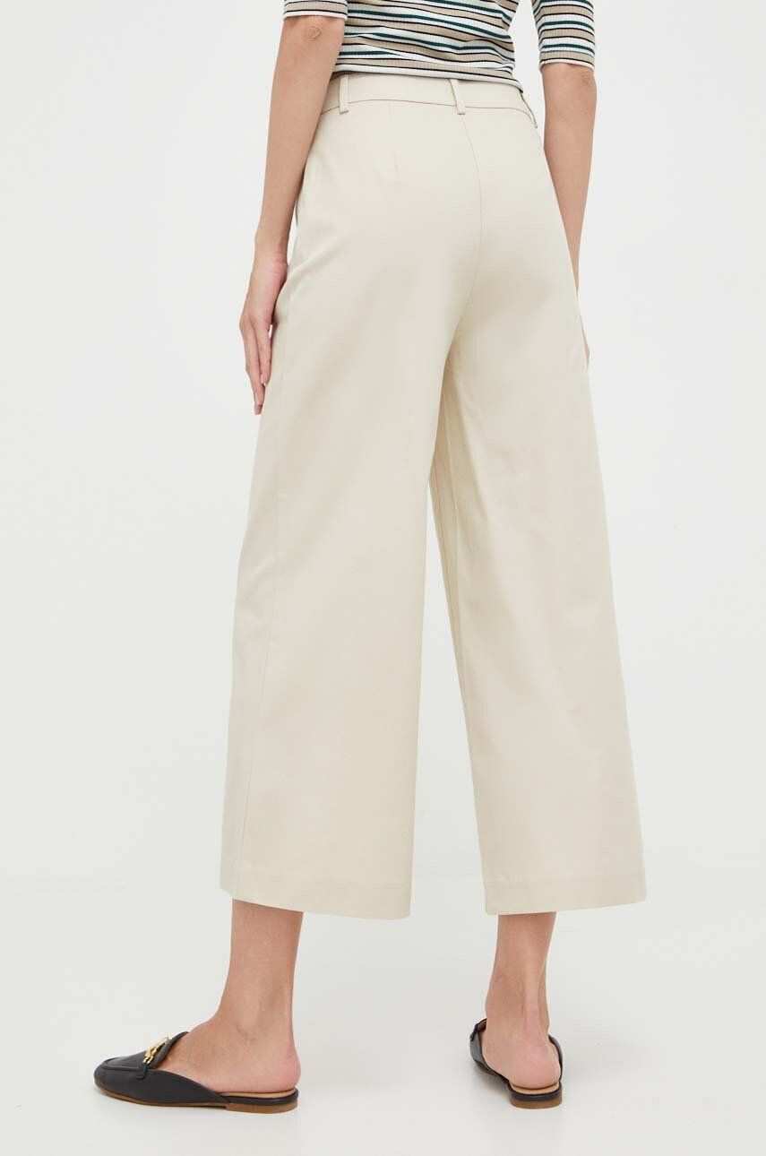 Sisley pantaloni femei culoarea albastru marin mulata high waist - Pled.ro