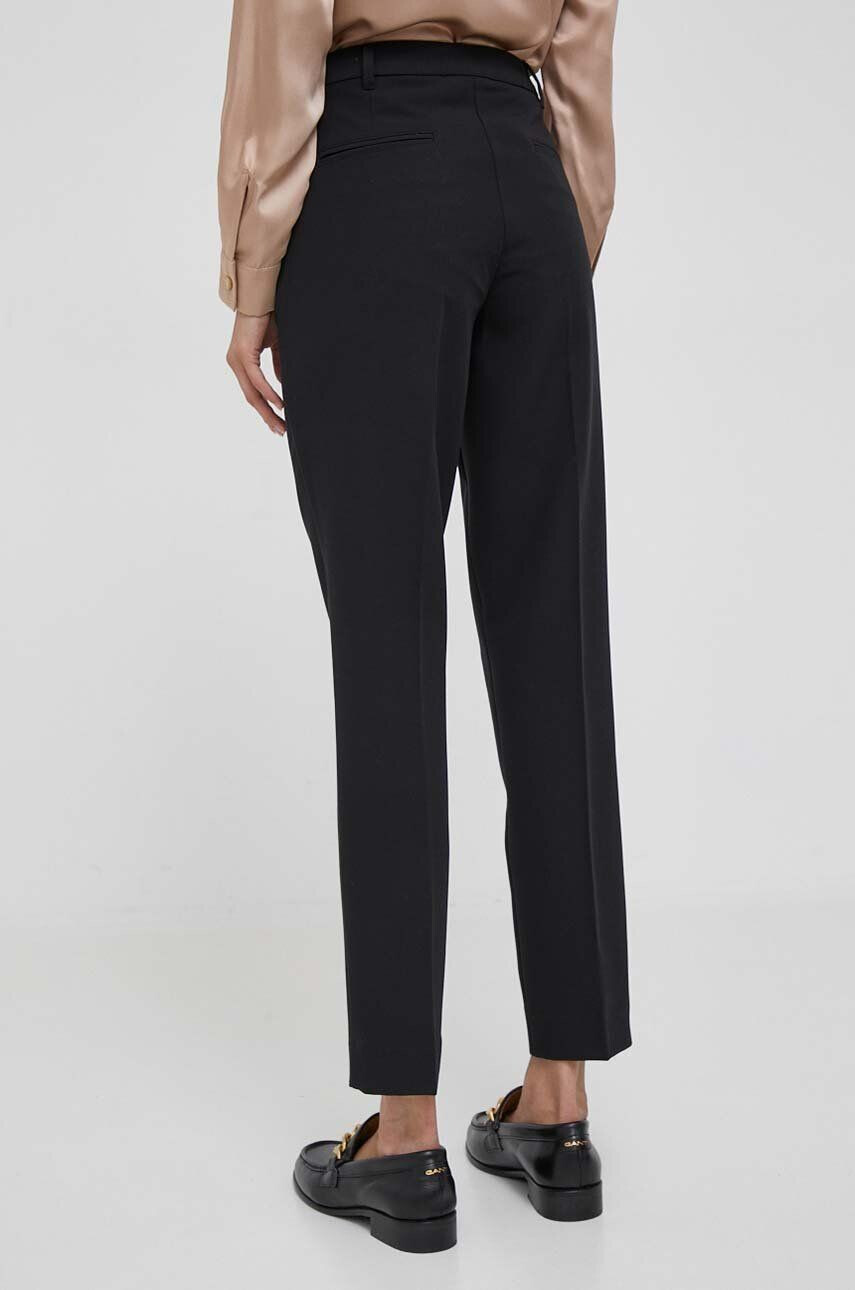 Sisley pantaloni femei culoarea negru drept medium waist - Pled.ro