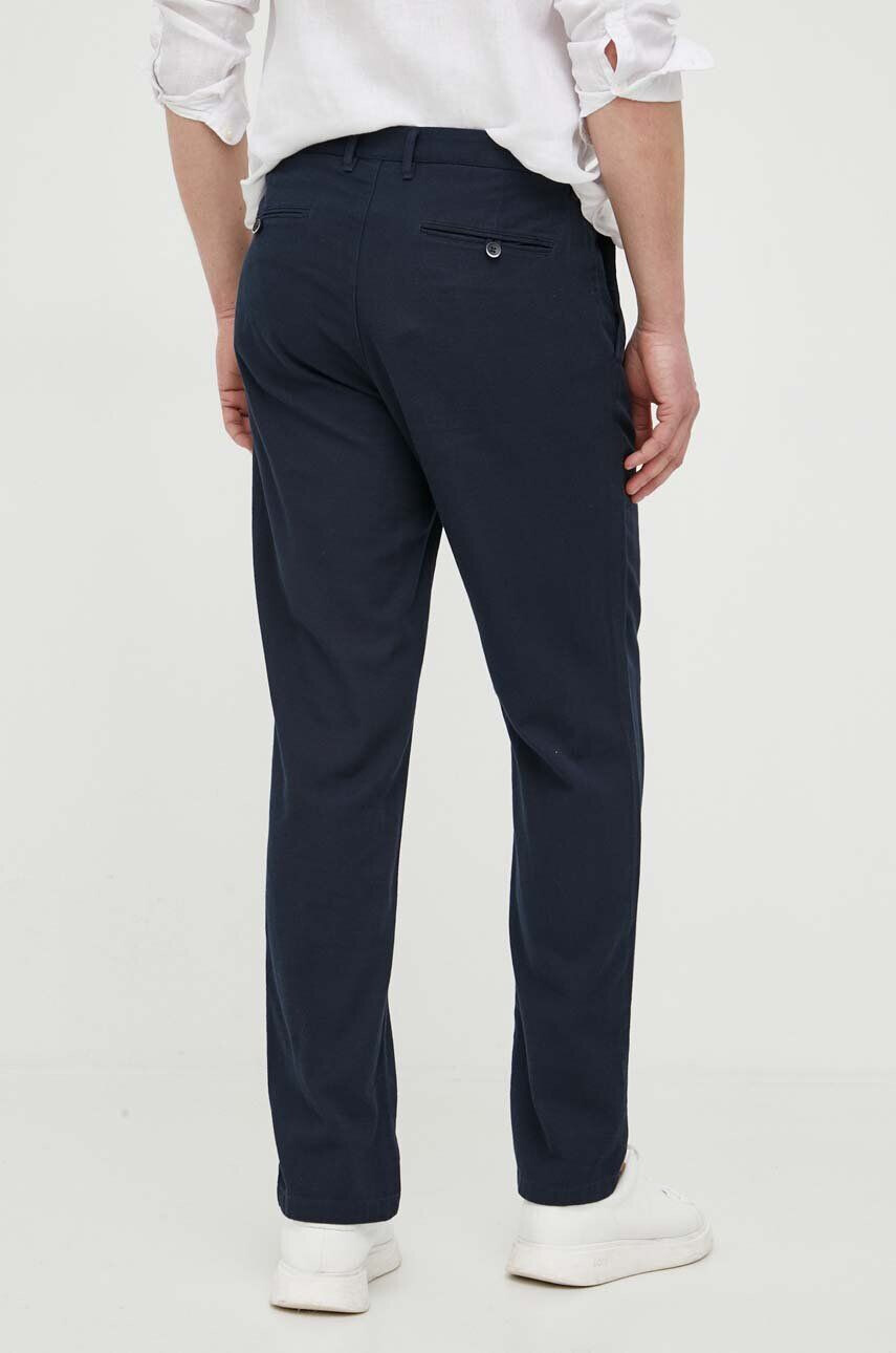 Sisley pantaloni de bumbac culoarea albastru marin mulata - Pled.ro