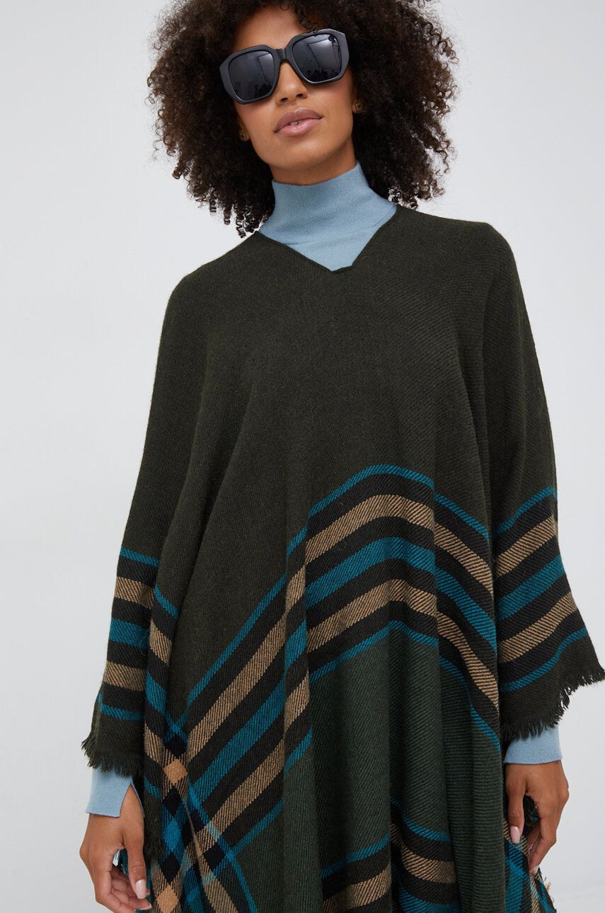 Sisley poncho din amestec de lana - Pled.ro