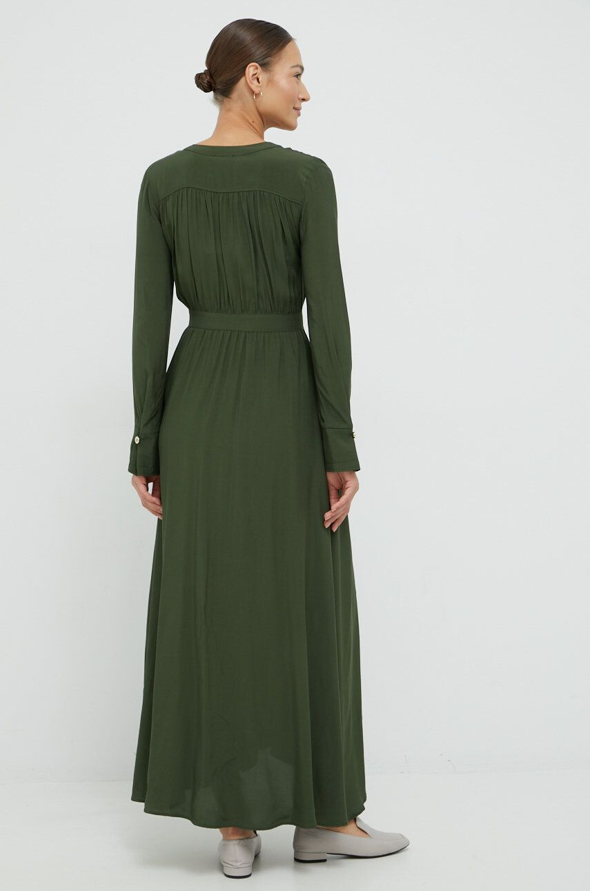 Sisley rochie culoarea verde maxi drept - Pled.ro