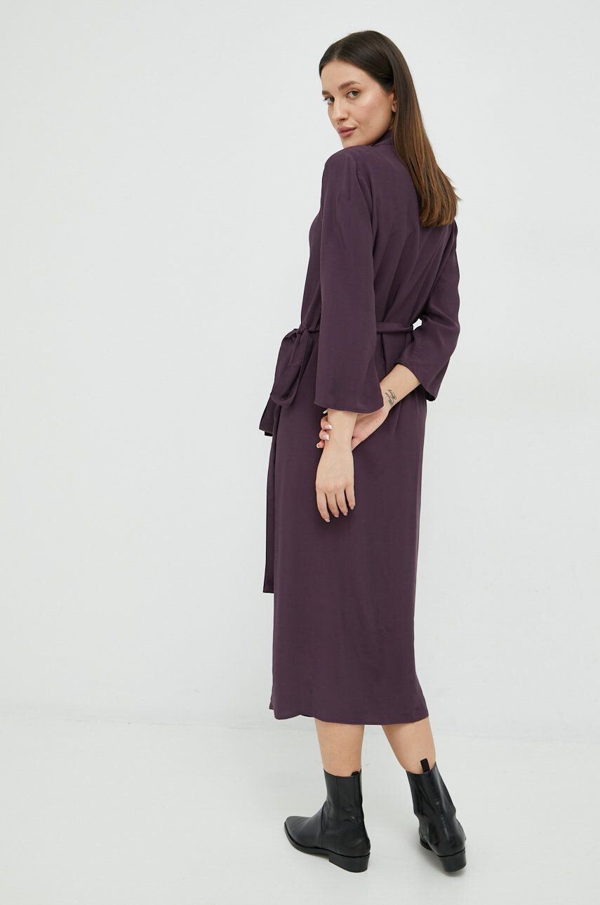 Sisley rochie culoarea violet maxi drept - Pled.ro