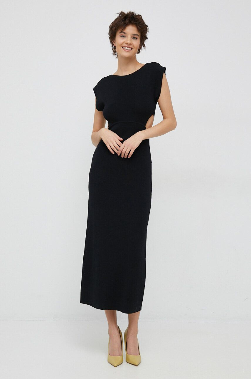 Sisley rochie culoarea negru maxi mulata - Pled.ro