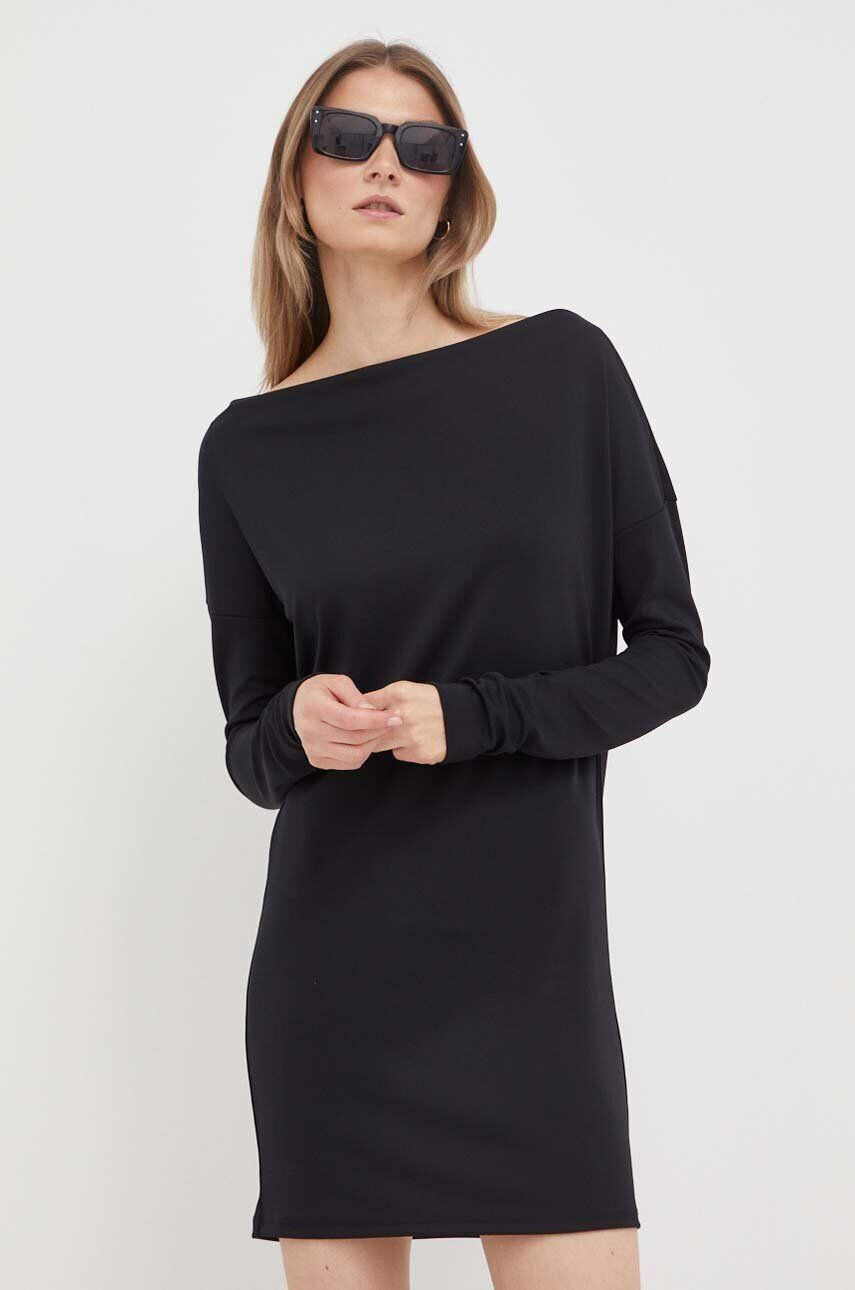 Sisley rochie culoarea negru mini mulata - Pled.ro