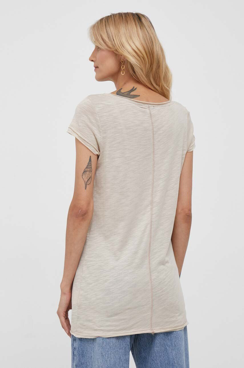 Sisley tricou femei culoarea bej - Pled.ro