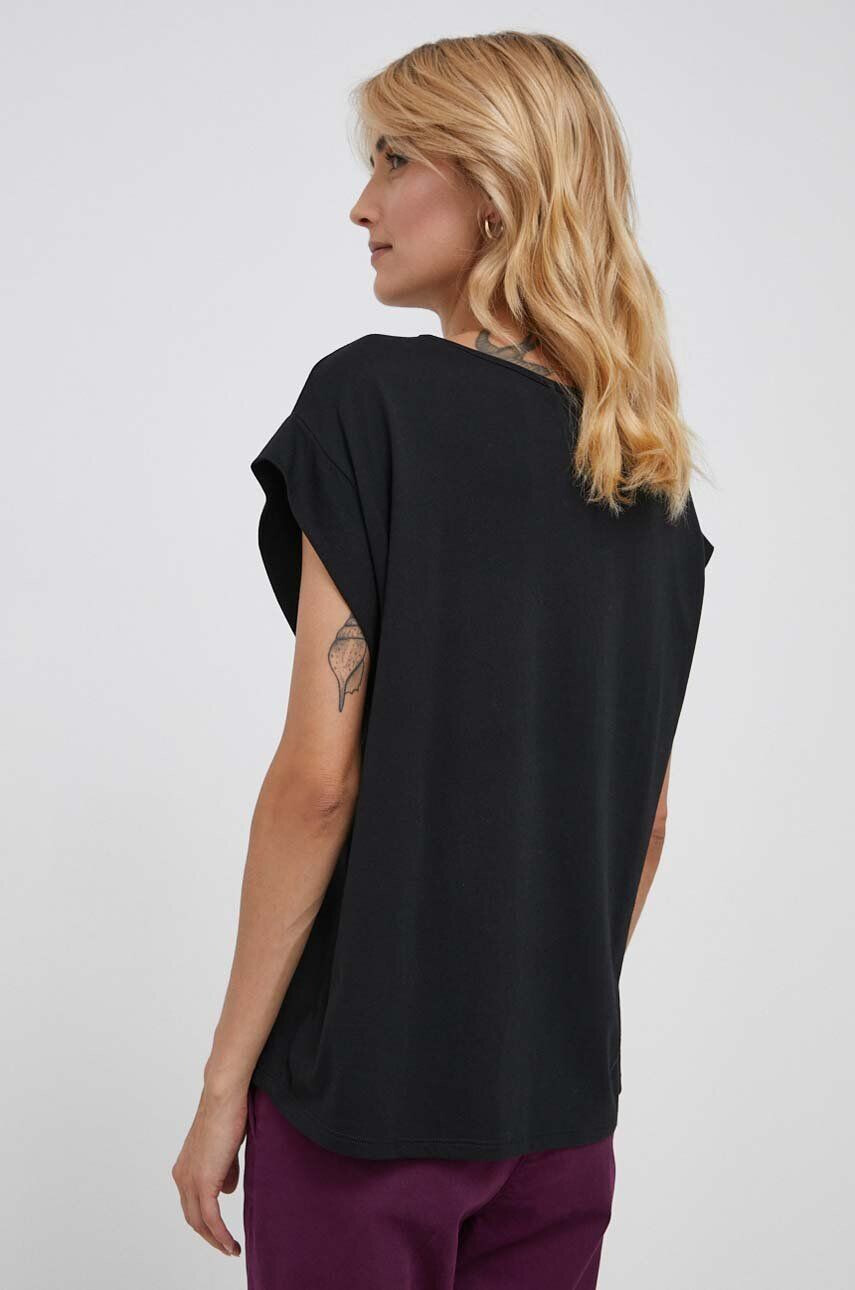 Sisley tricou femei culoarea negru - Pled.ro