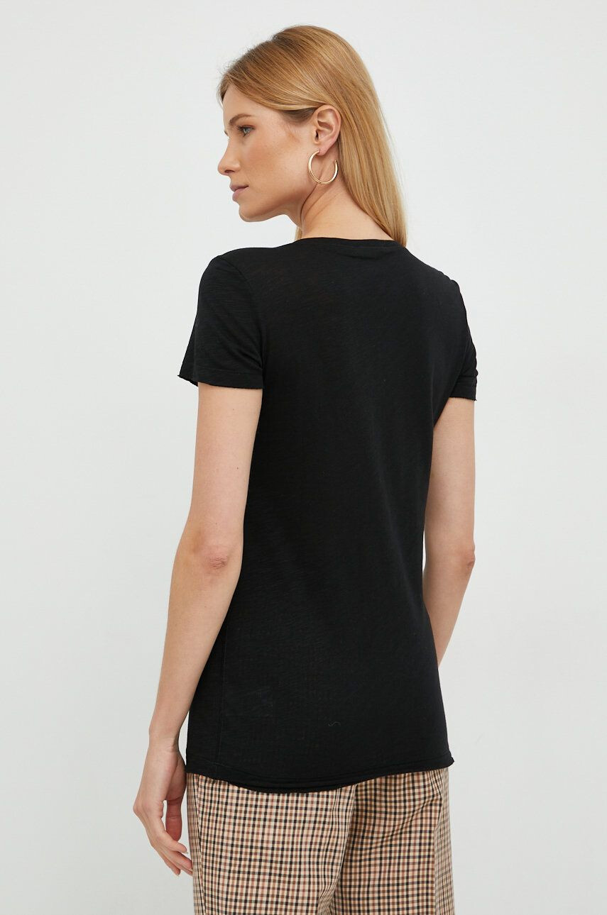 Sisley tricou femei culoarea negru - Pled.ro