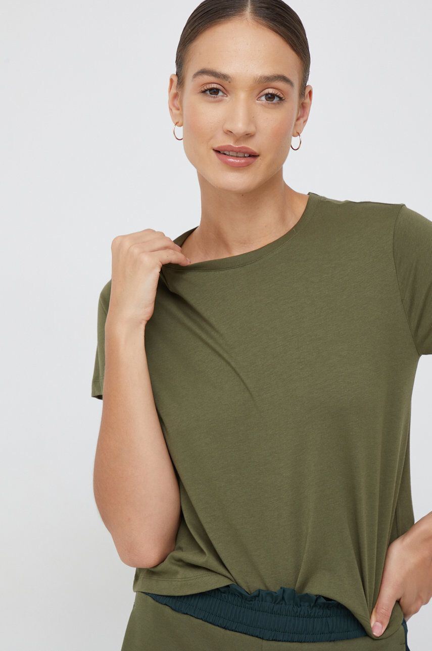 Sisley tricou din bumbac culoarea verde - Pled.ro