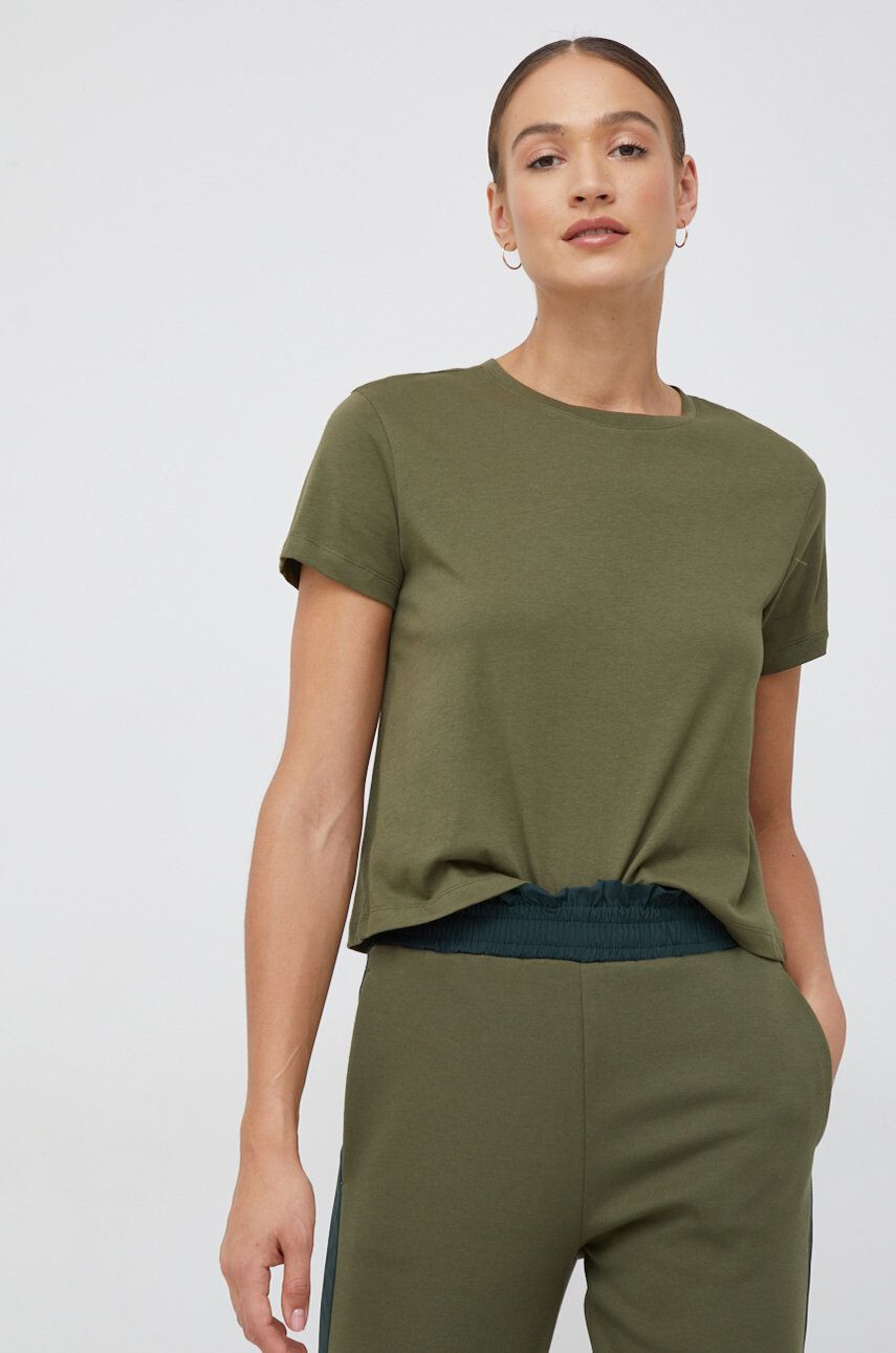 Sisley tricou din bumbac culoarea verde - Pled.ro