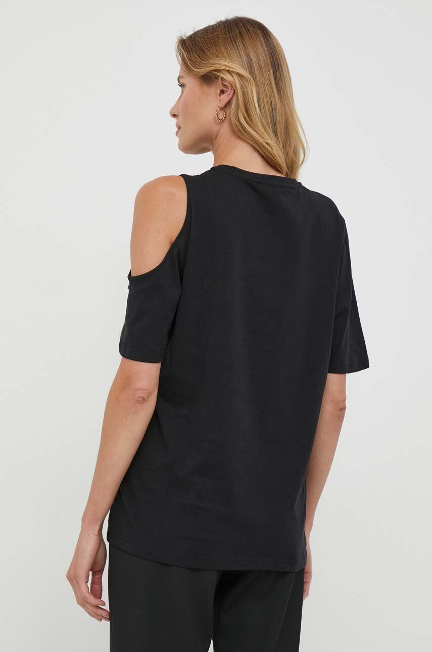 Sisley tricou din bumbac culoarea negru - Pled.ro