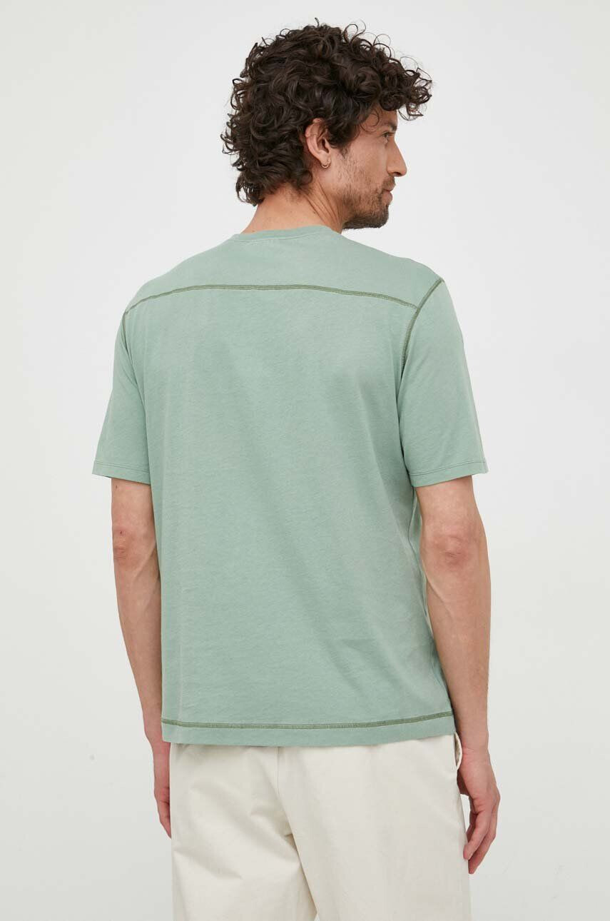 Sisley tricou din bumbac culoarea verde neted - Pled.ro