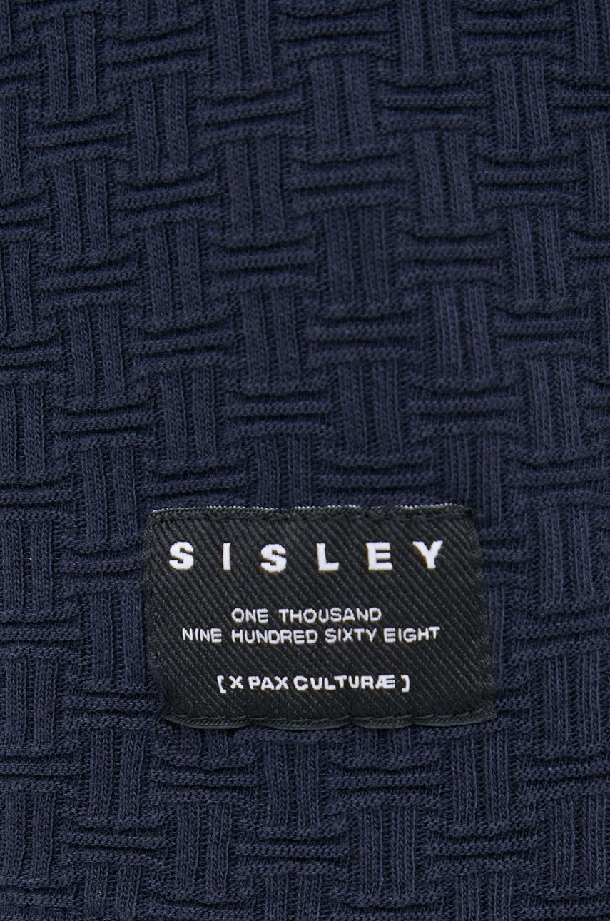 Sisley tricou din bumbac culoarea negru cu imprimeu - Pled.ro