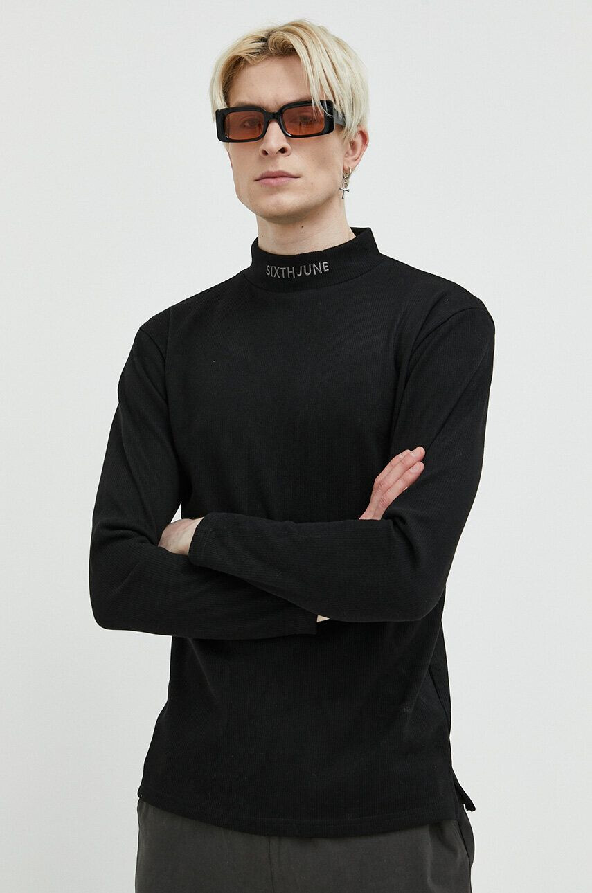 Sixth June longsleeve barbati culoarea negru cu imprimeu - Pled.ro