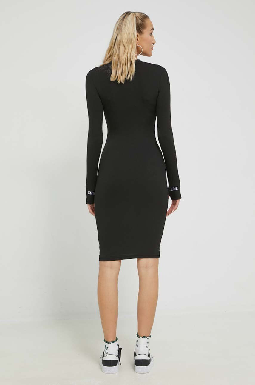 Sixth June rochie culoarea negru mini drept - Pled.ro