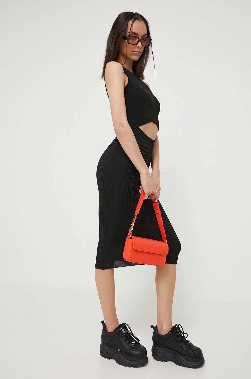 Sixth June rochie culoarea negru midi mulata - Pled.ro