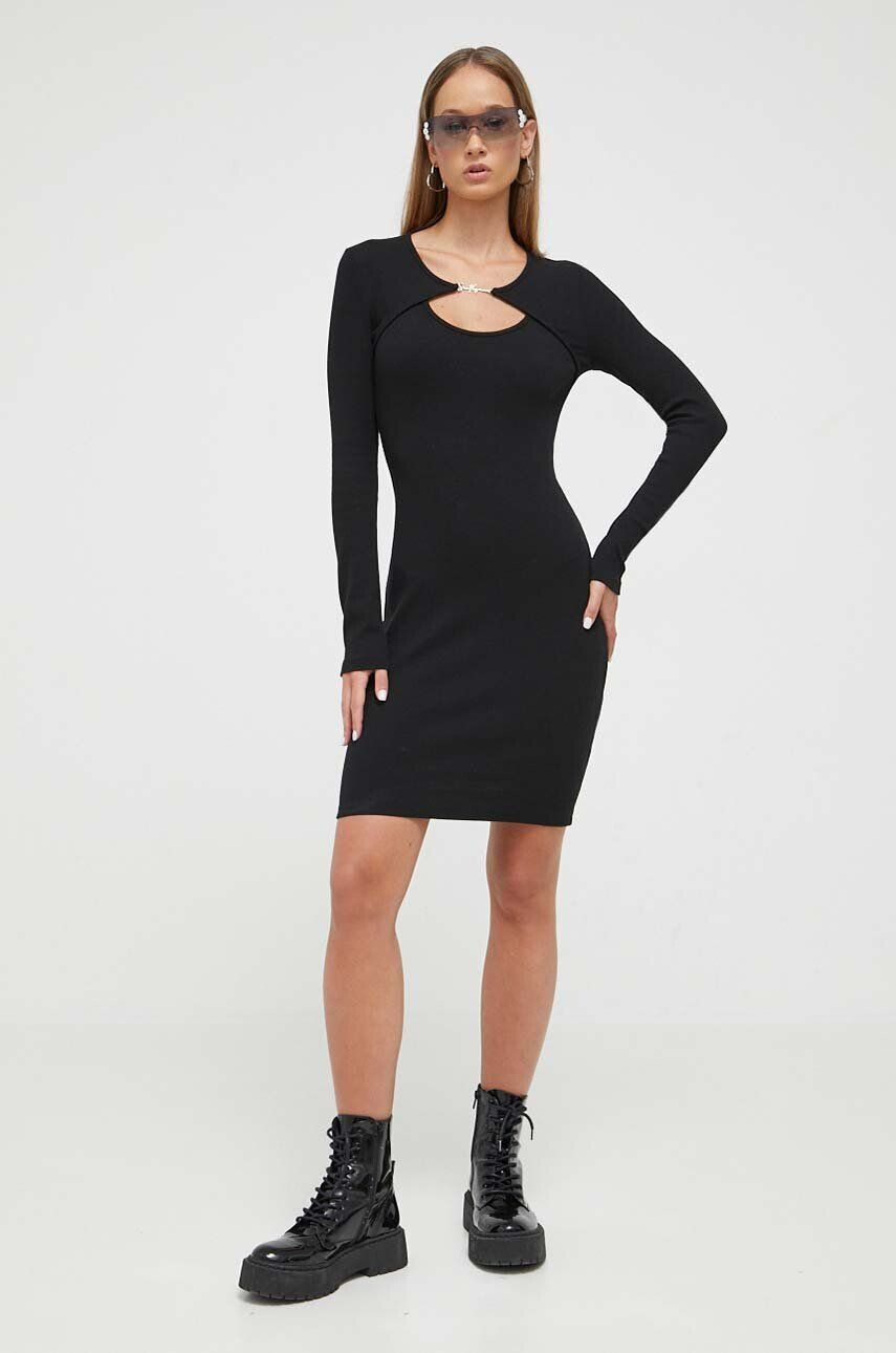 Sixth June rochie culoarea negru mini mulata - Pled.ro