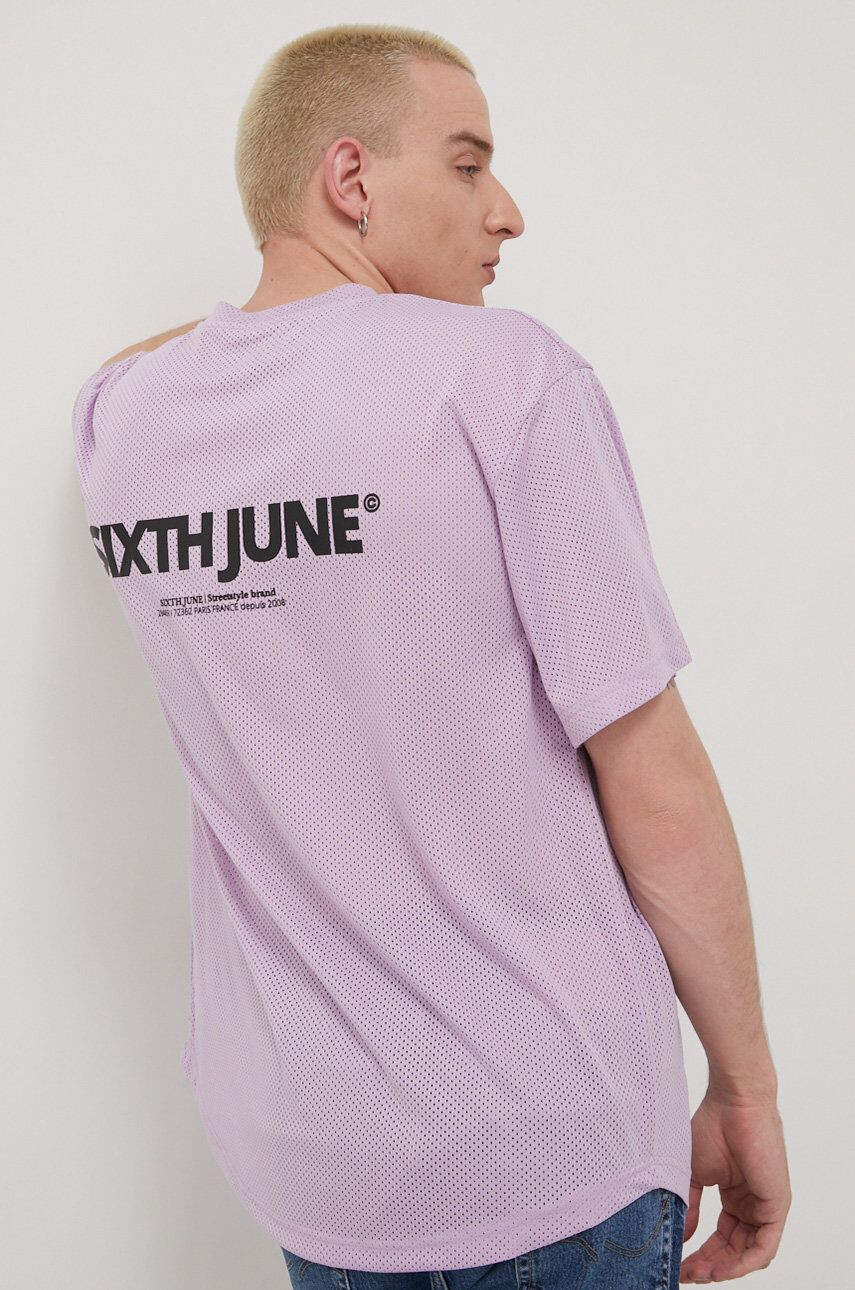 Sixth June tricou barbati culoarea violet cu imprimeu - Pled.ro