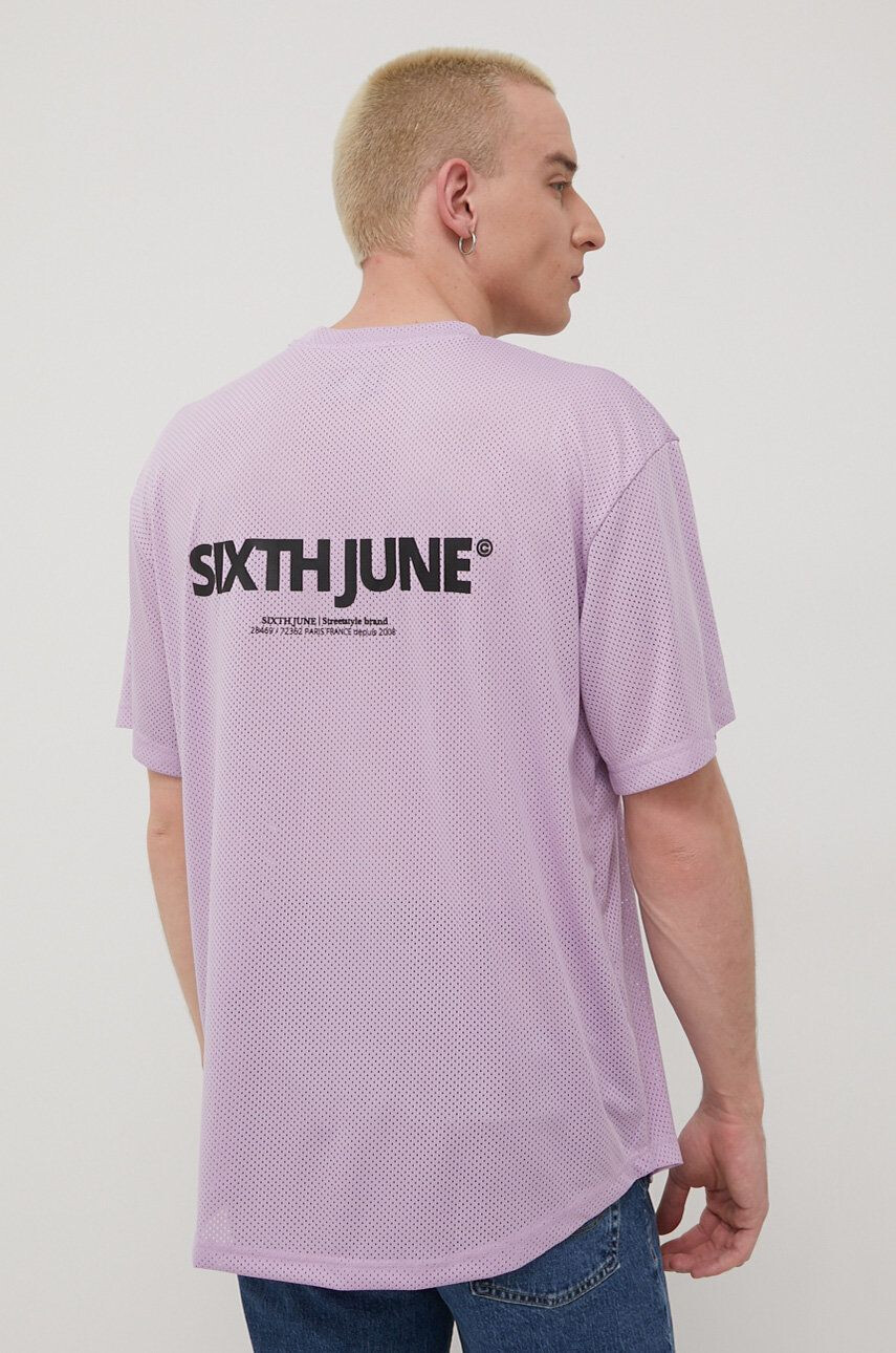 Sixth June tricou barbati culoarea violet cu imprimeu - Pled.ro