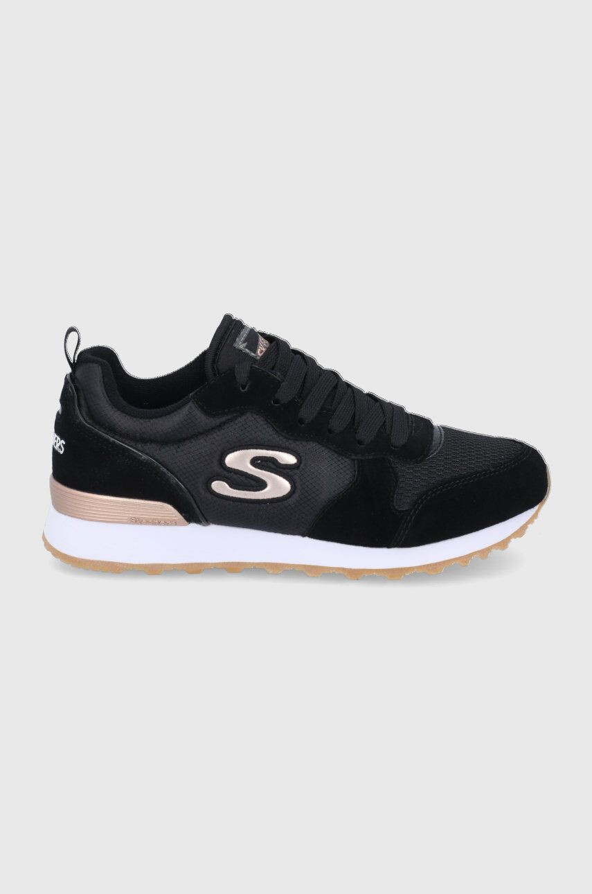 Skechers Pantofi culoarea negru cu toc plat - Pled.ro