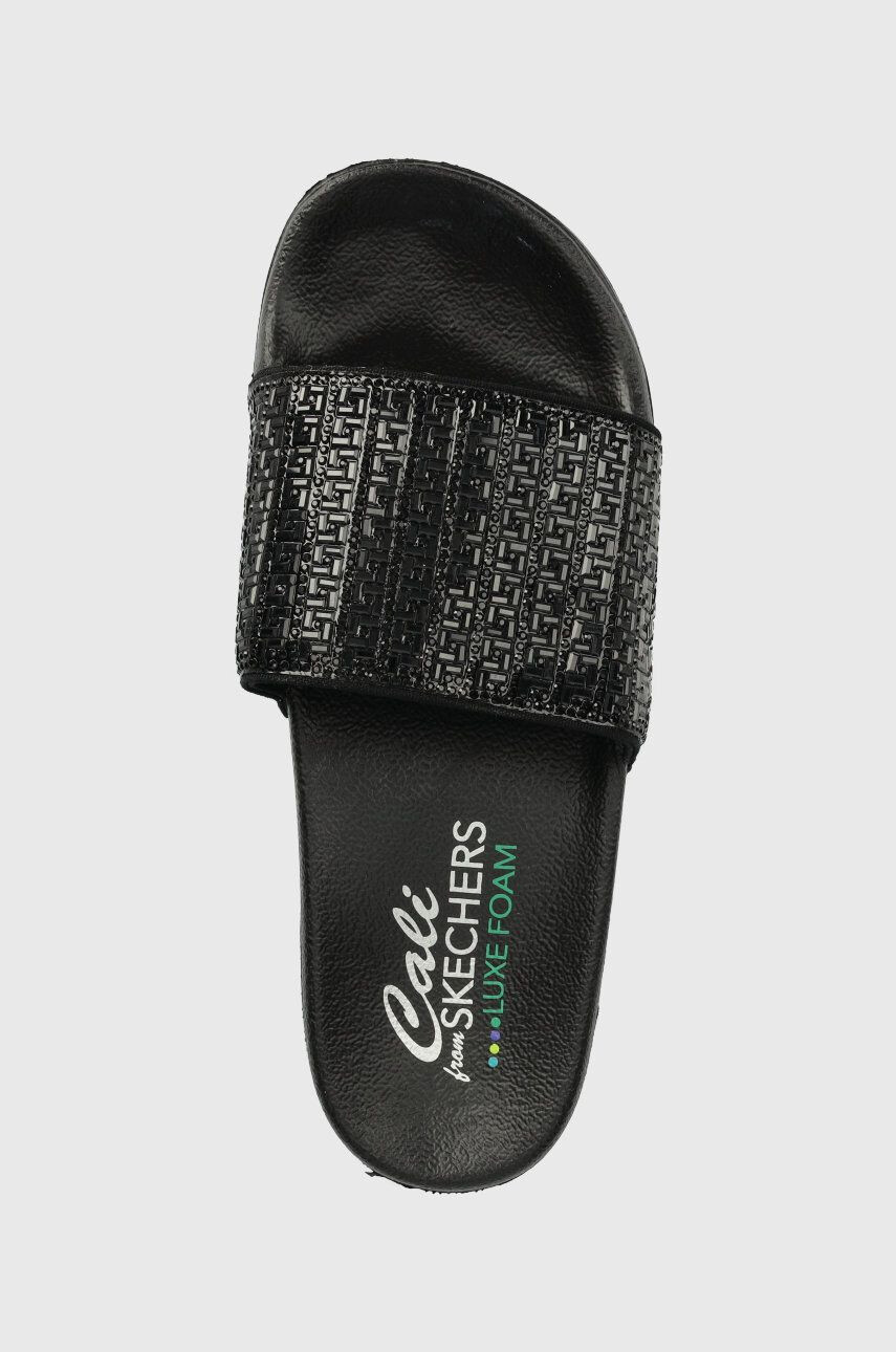 Skechers papuci femei culoarea negru - Pled.ro