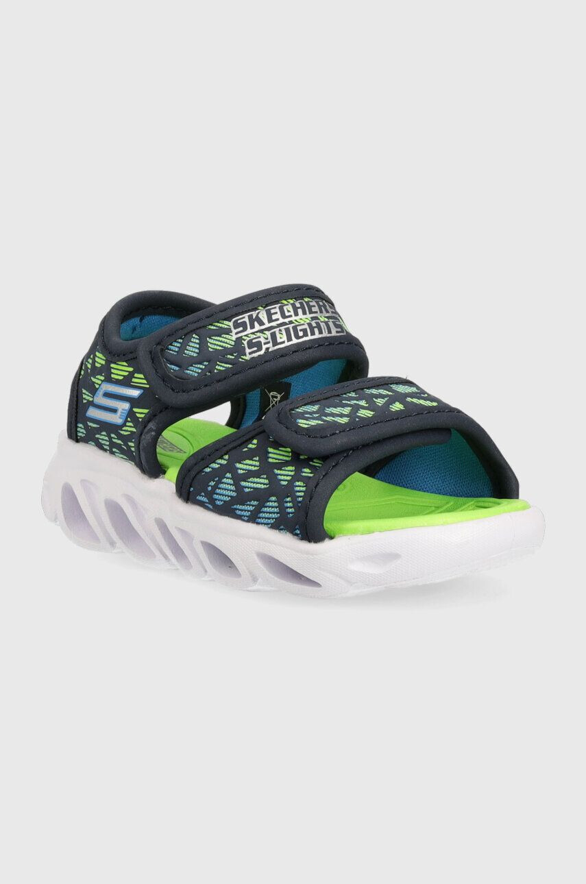 Skechers sandale copii Hypno-Splash Sun Sonic culoarea albastru marin - Pled.ro