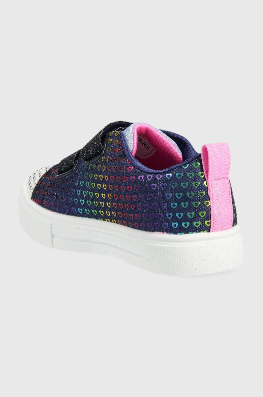 Skechers tenisi copii Twinkle Sparks Heart Dreamer culoarea albastru marin - Pled.ro