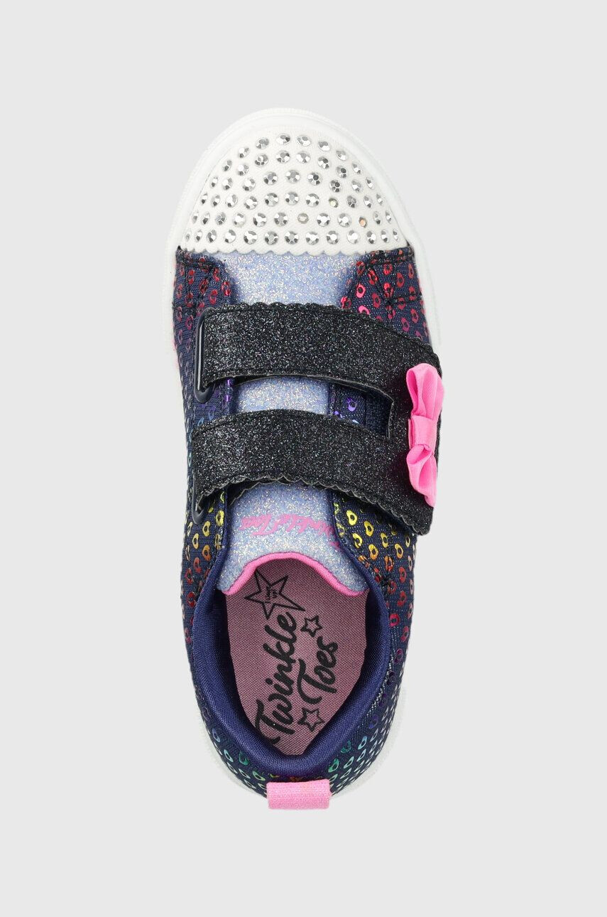 Skechers tenisi copii Twinkle Sparks Heart Dreamer culoarea albastru marin - Pled.ro