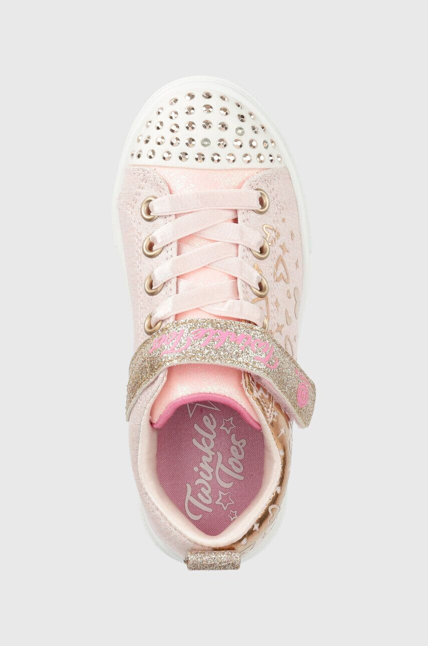 Skechers tenisi copii Twinkle Sparks Heather Charm culoarea auriu - Pled.ro