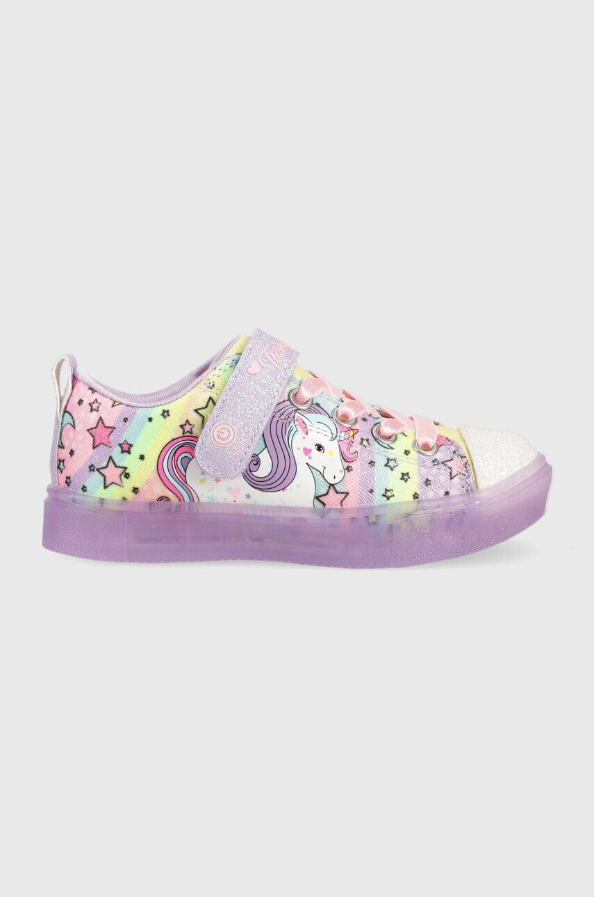 Skechers tenisi copii Twinkle Sparks Ice Unicorn culoarea violet - Pled.ro